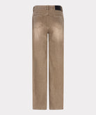 Back View Off Figure of Beige jeans on a white background