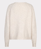 Back view of Beige sweater on a light gray background